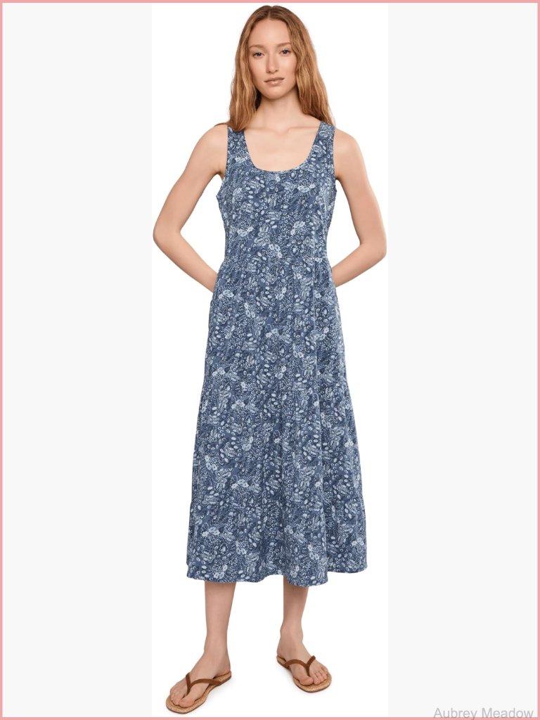 Midi Swing Dress With Upf 50+ Pockets